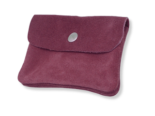 Kopen suede-rouge Bijoutheek Portemonnee Leer Italiaans