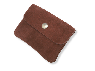 Kopen suede-rusty-orange Bijoutheek Portemonnee Leer Italiaans