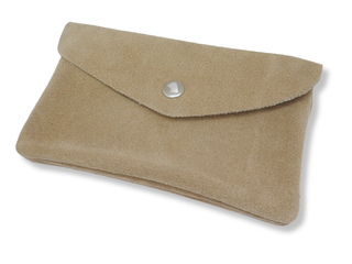 Kopen suede-sand Bijoutheek Portemonnee Leer Italiaans Groot