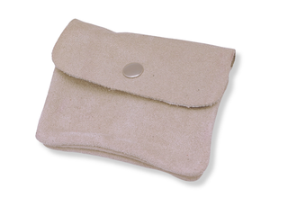 Kopen suede-creme Bijoutheek Portemonnee Leer Italiaans