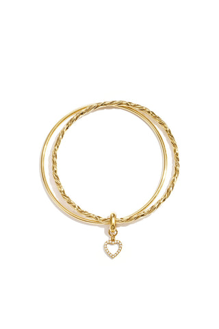 Bijoutheek Armband (Sieraad) Bangle Set Hart Bedel