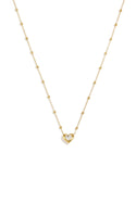 Bijoutheek Collier Balletjes Hart Steen