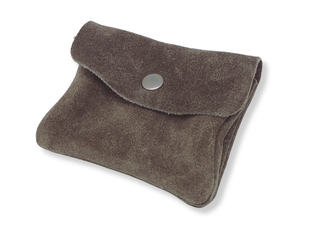 Kopen suede-taupe Bijoutheek Portemonnee Leer Italiaans