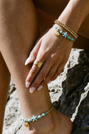 Bijoutheek Armband (Sieraad) Summer Vibe Touw Kralen Zeester
