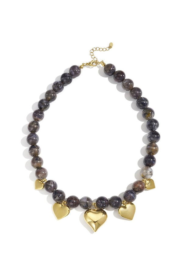 Bijoutheek Collier Statement Kralen Harten