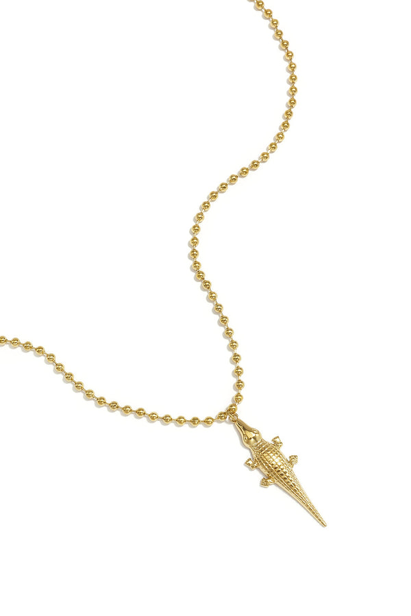 Bijoutheek Collier Krokodil Ball Chain