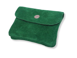 Kopen suede-smaragd-groen Bijoutheek Portemonnee Leer Italiaans
