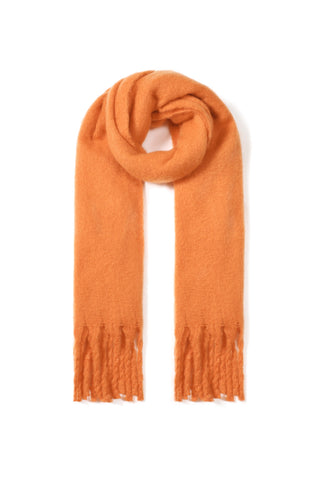 Kopen orange Bijoutheek Sjaal (Fashion) Effen Winter Franjes