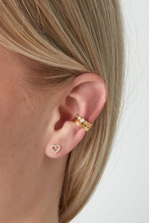Bijoutheek Earcuff Duo Steentjes