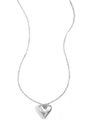 Bijoutheek Collier Bol Hart Mat Geborsteld