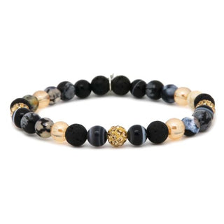 Karma Armband (Sieraad) Spiral VIOLETTE XS Elastic (gold crystal)