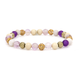 Karma Armband (Sieraad) Spiral LILO XS Elastic (gold crystal)