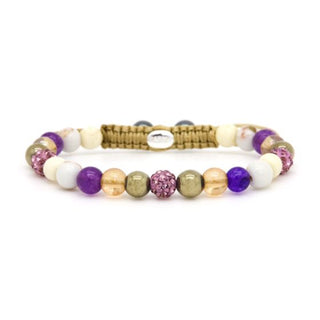 Karma Armband (Sieraad) Spiral VIOLET XS (purple crystal)