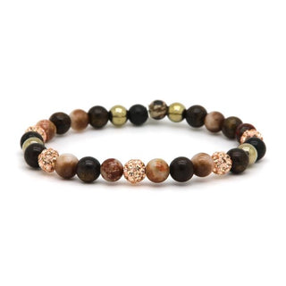 Karma Armband (Sieraad) Spiral LILOU XS Elastic (rosegold crystal)