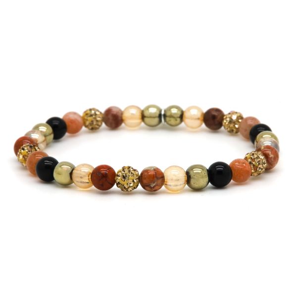 Karma Armband (Sieraad) Spiral MALOE XS Elastic (gold crystal)