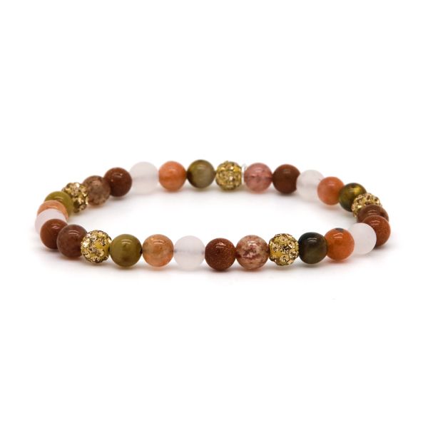 Karma Armband (Sieraad) Spiral SIDONIE XS Elastic (gold crystal)