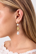 Bijoutheek Oorknoppen Parels Schelp