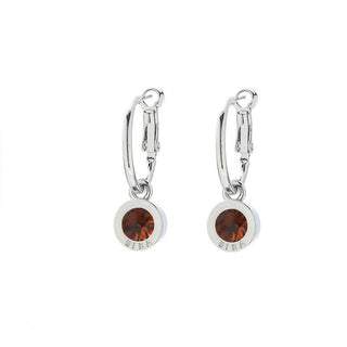 Kopen smoked-topaz Biba Oorhangers Zilver met gekleurde steen Groot