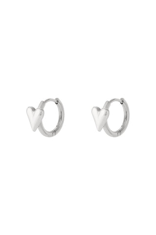 Kopen zilver Bijoutheek Oorringen Hoop Mini Hart