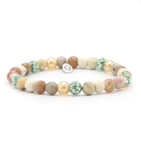 Karma Armband (Sieraad) Spiral My Dreams XS elastic (green crystal)
