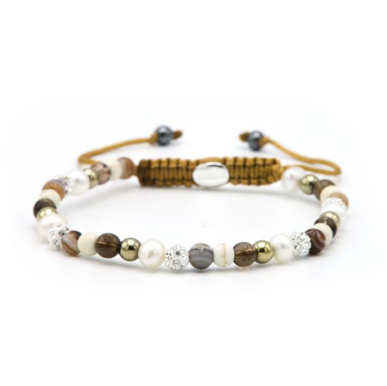 Karma Armband (Sieraad) Spiral Sunny Days xxs (white crystal)