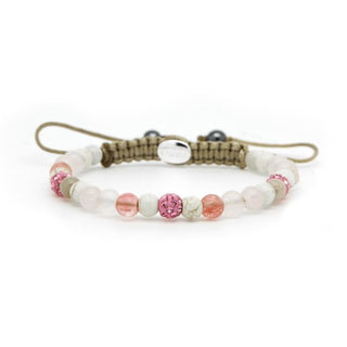 Karma Armband (Sieraad) Spiral Candy Heart xxs (pink crystal)