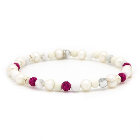 Karma Armband (Sieraad) Spiral Ruby xxs elastic (pink crystal)