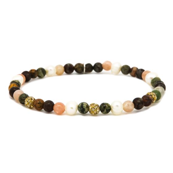 Karma Armband (Sieraad) Spiral Ginger xxs elastic (gold crystal)