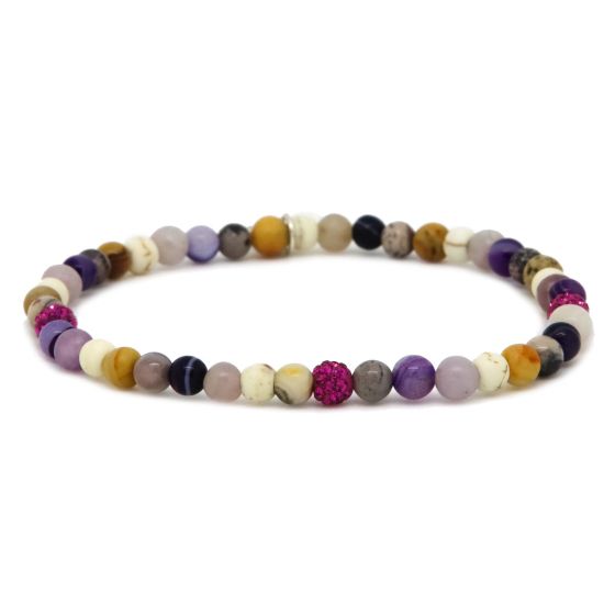 Karma Armband (Sieraad) Spiral GWEN xxs elastic (fuchsia crystal)