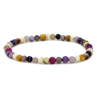 Karma Armband (Sieraad) Spiral GWEN xxs elastic (fuchsia crystal)