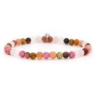 Karma Armband (Sieraad) Spiral BEBE XXS Elastic (pink crystal)