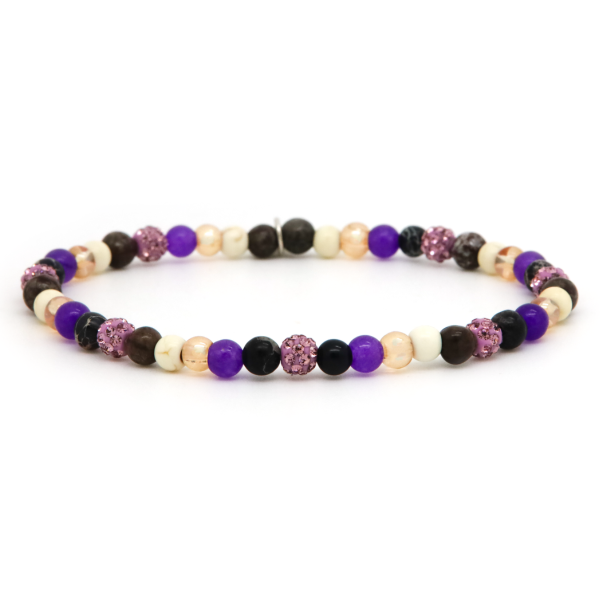 Karma Armband (Sieraad) Spiral Marie XXS Elastic (purple crystal)