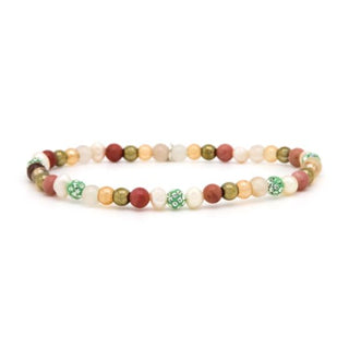 Karma Armband (Sieraad) Spiral CERISE XXS Elastic (green crystal)