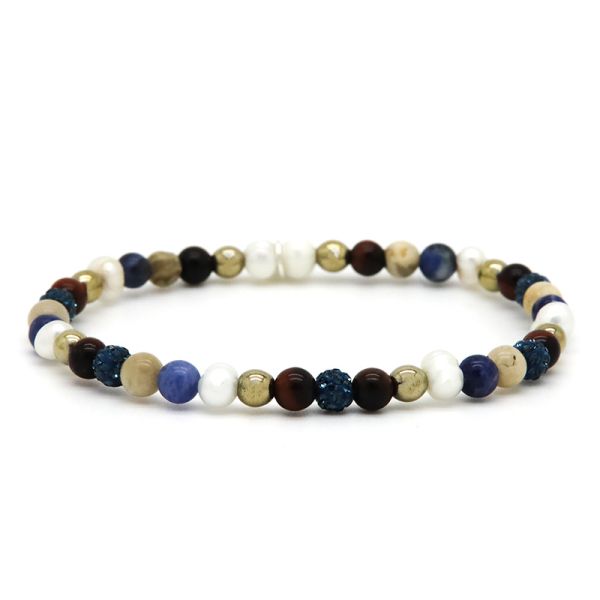 Karma Armband (Sieraad) Spiral AMBRE XXS Elastic (blue crystal)