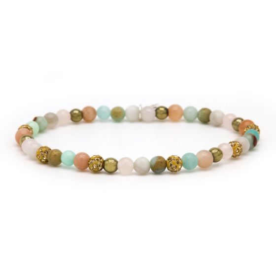 Karma Armband (Sieraad) Spiral Nala XXS Elastic (gold crystal)