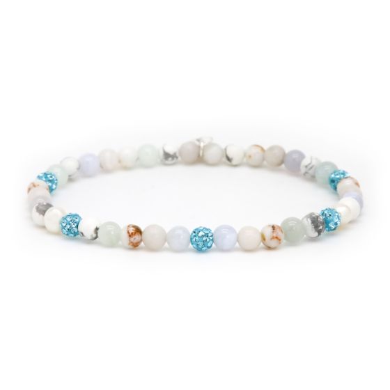 Karma Armband (Sieraad) Spiral Milae XXS Elastic (blue crystal)