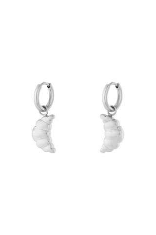 Kopen zilver Bijoutheek Oorhangers Croissant
