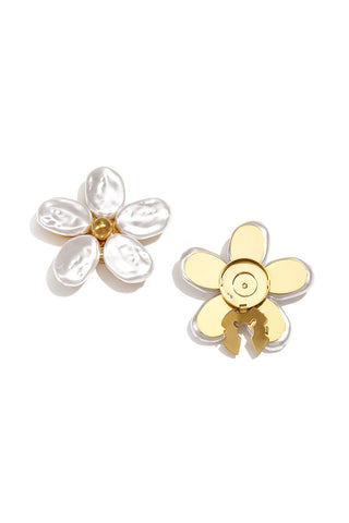 Bijoutheek Button Cover - Knoop Clip Parel Bloemen