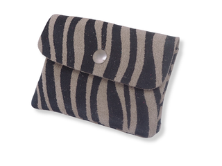 Kopen suede-zebra-beige Bijoutheek Portemonnee Leer Italiaans