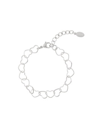 Bijoutheek Armband (Sieraad) Open Hart Schakels