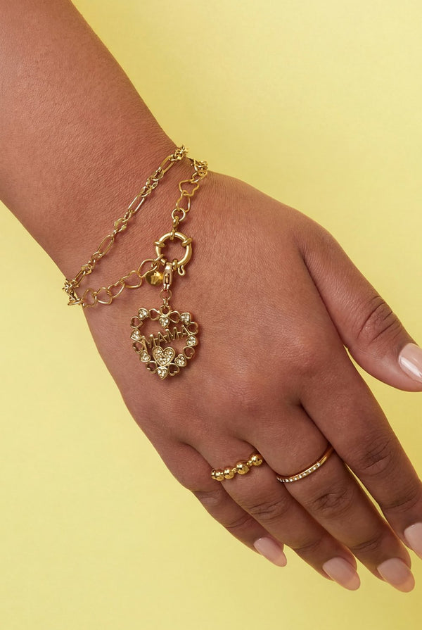 Bijoutheek Armband (Sieraad) Q Slot Hart Schakels