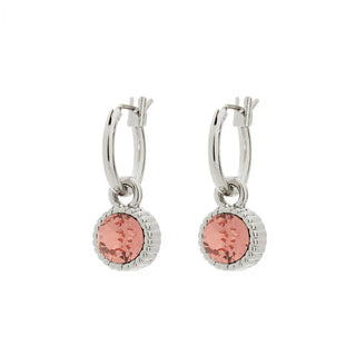 Kopen rose-peach Biba Oorhangers Zilver met gekleurde steen