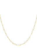 Bijoutheek Collier Schakels Gehamerd
