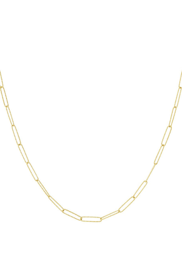 Bijoutheek Collier Schakels Gehamerd