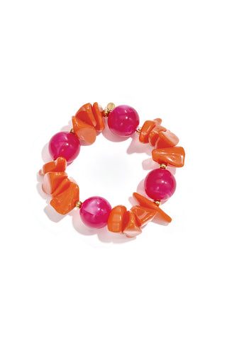 Kopen orange Bijoutheek Armband (Sieraad) Grove Varierende Kralen