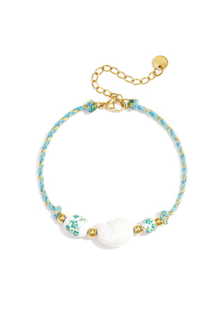 Kopen groen Bijoutheek Armband (Sieraad) Summer Vibe Touw Kralen Schelp