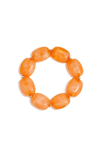 Koop orange Bijoutheek Armband (Sieraad) Kralen Ovaal Plat