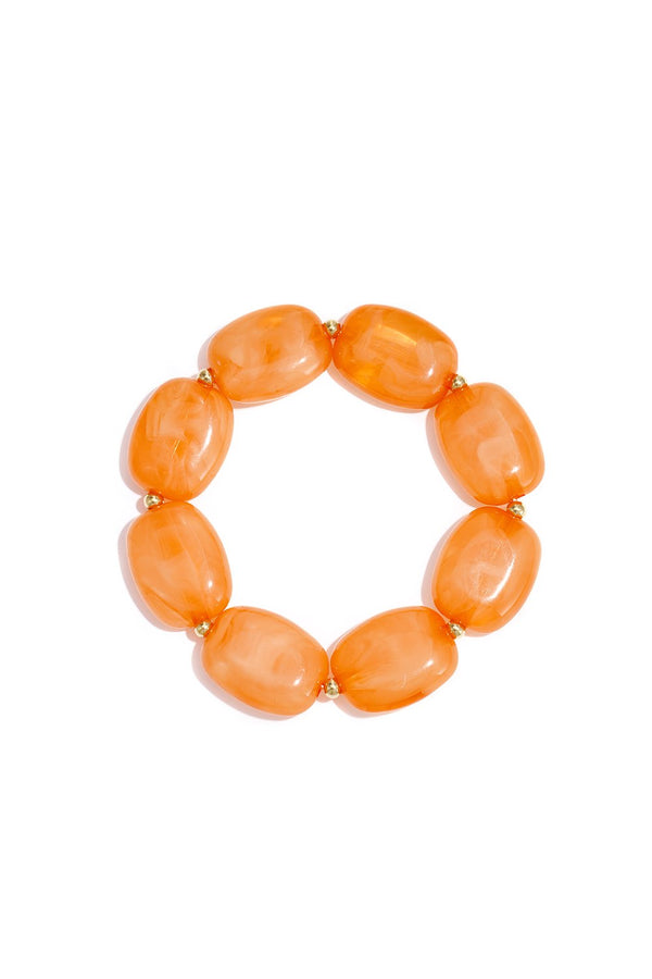 Bijoutheek Armband (Sieraad) Kralen Ovaal Plat