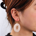 Go Dutch Label Ear studs full on beads oval
