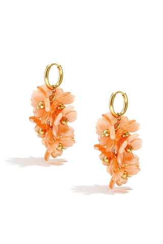 Kopen orange Bijoutheek Oorhangers Zomer Bloemen Tros